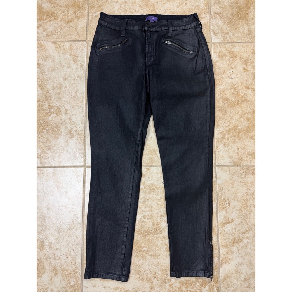 NYDJ Black Coated Denim Legging Jeans Zipper Ankle Women Size 6
Minimalist Edgy